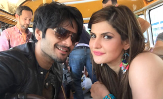 Ali Fazal and Zarine Khan Behind the scene of 'Pyaar Manga Hai' Song