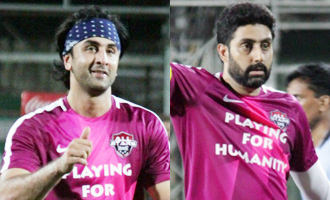 Ranbir Kapoor & Abhishek Bachchan at Grand Gala Football Match