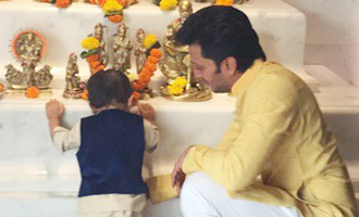 YOU WILL LOVE THIS: Riteish Deshmukh with baby Riaan on Diwali