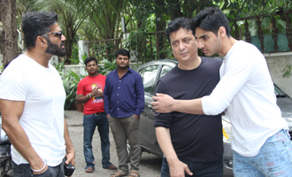 Suniel Shetty With Son Ahan Spotted at Sajid Nadiadwala's Residence