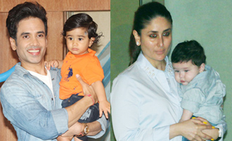 Kareena Kapoor With Baby Taimur at Tusshar Kapoor's Son Birthday Party