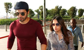 Varun Dhawan With His Girlfriend Spotted at Airport