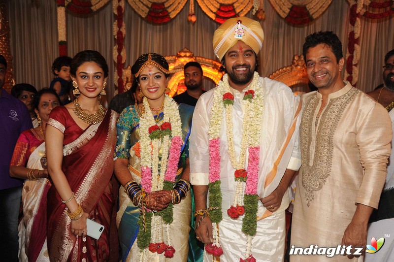 Meghana Raj With Chiranjeevi Sarja Wedding