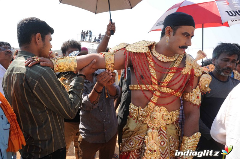 Muniratna Kurukshetra Shooting Ramoji Rao Film City Hyderabad