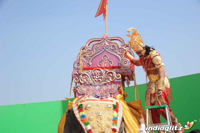 Muniratna Kurukshetra Shooting Ramoji Rao Film City Hyderabad