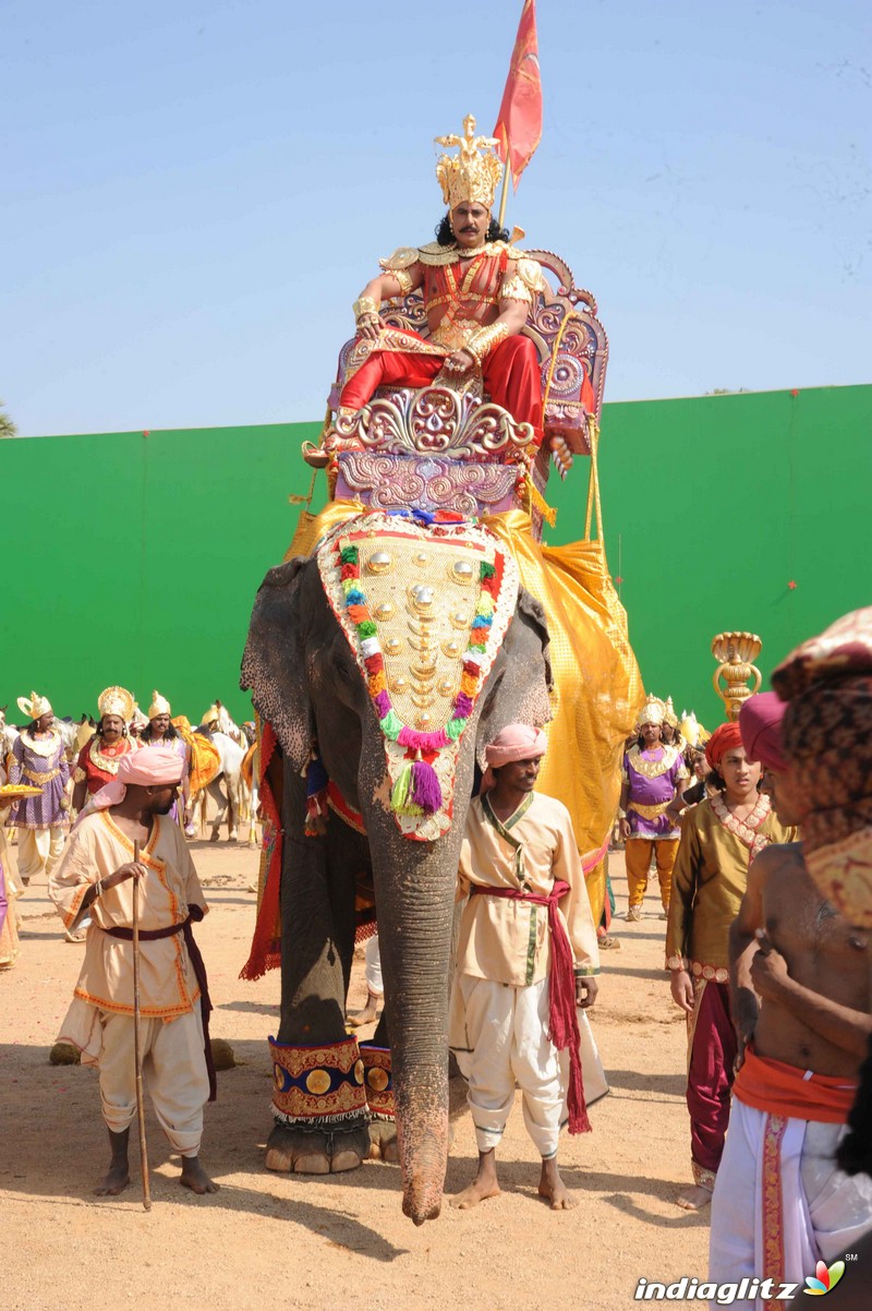 Muniratna Kurukshetra Shooting Ramoji Rao Film City Hyderabad