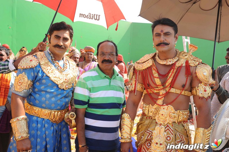 Muniratna Kurukshetra Shooting Ramoji Rao Film City Hyderabad