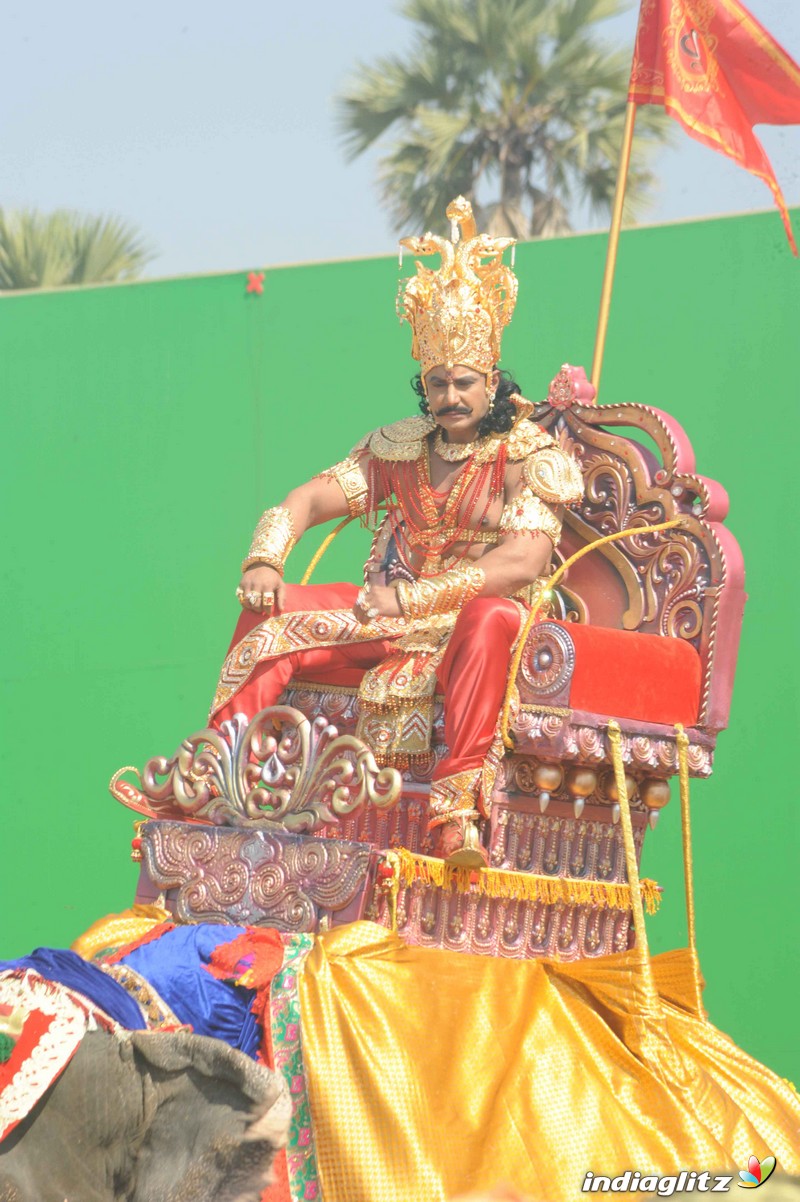 Muniratna Kurukshetra Shooting Ramoji Rao Film City Hyderabad