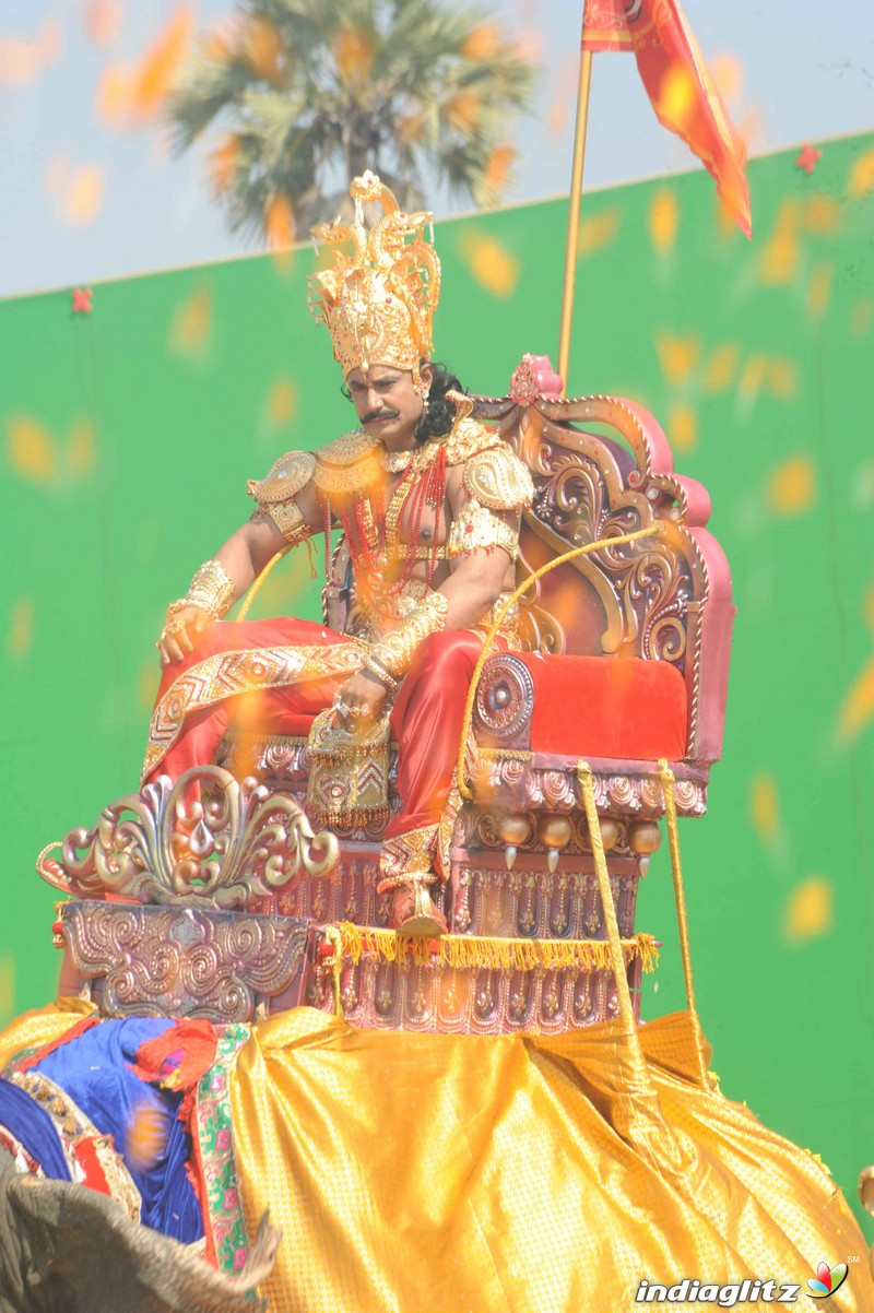 Muniratna Kurukshetra Shooting Ramoji Rao Film City Hyderabad