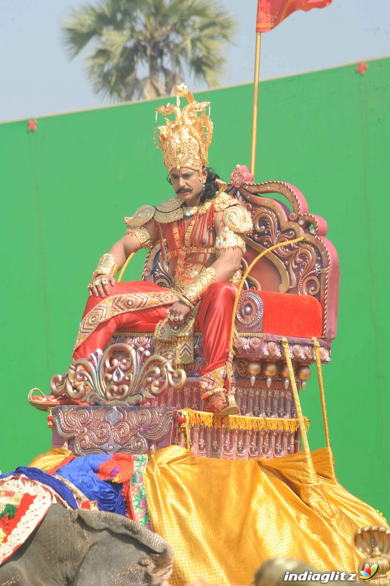 Muniratna Kurukshetra Shooting Ramoji Rao Film City Hyderabad