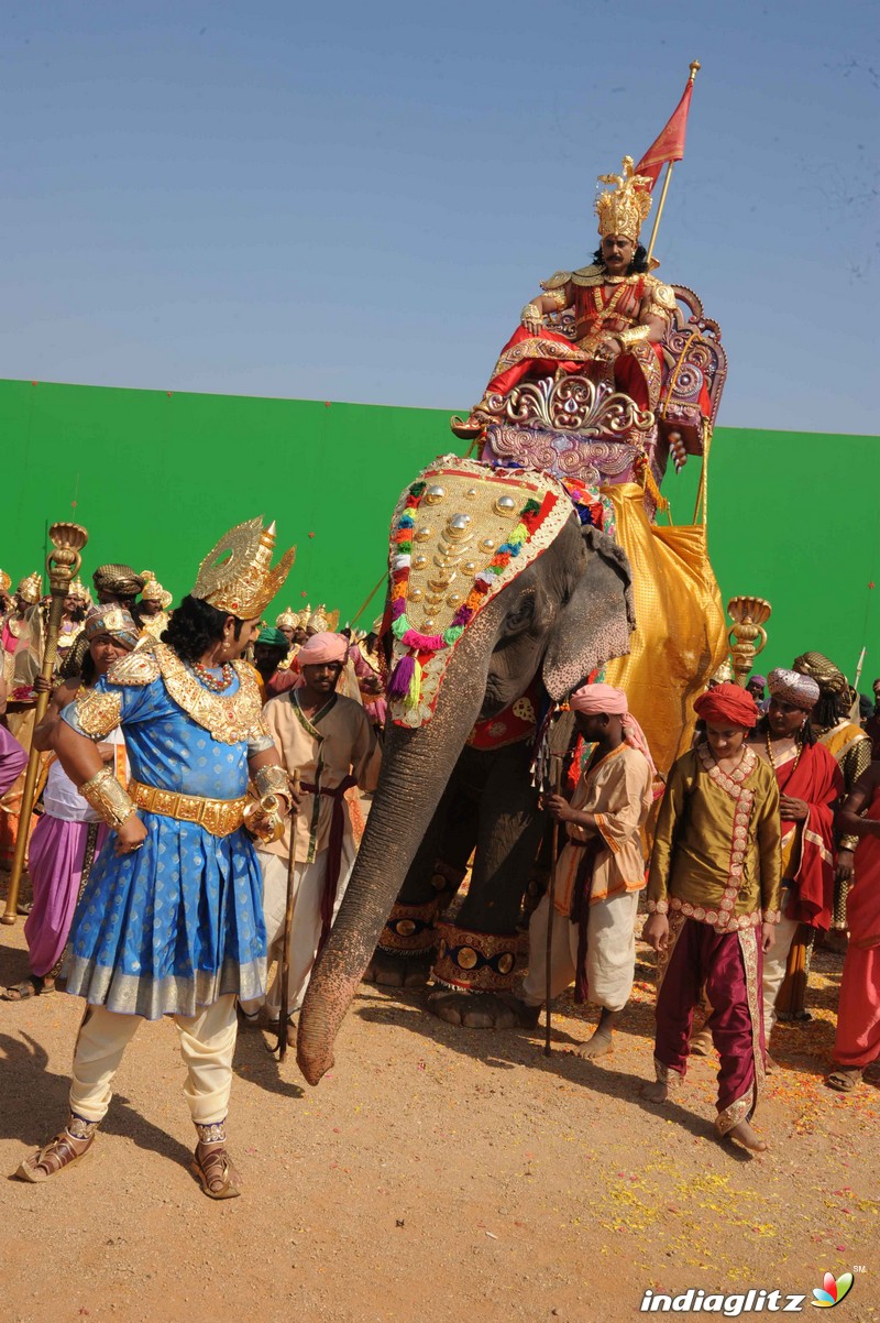 Muniratna Kurukshetra Shooting Ramoji Rao Film City Hyderabad