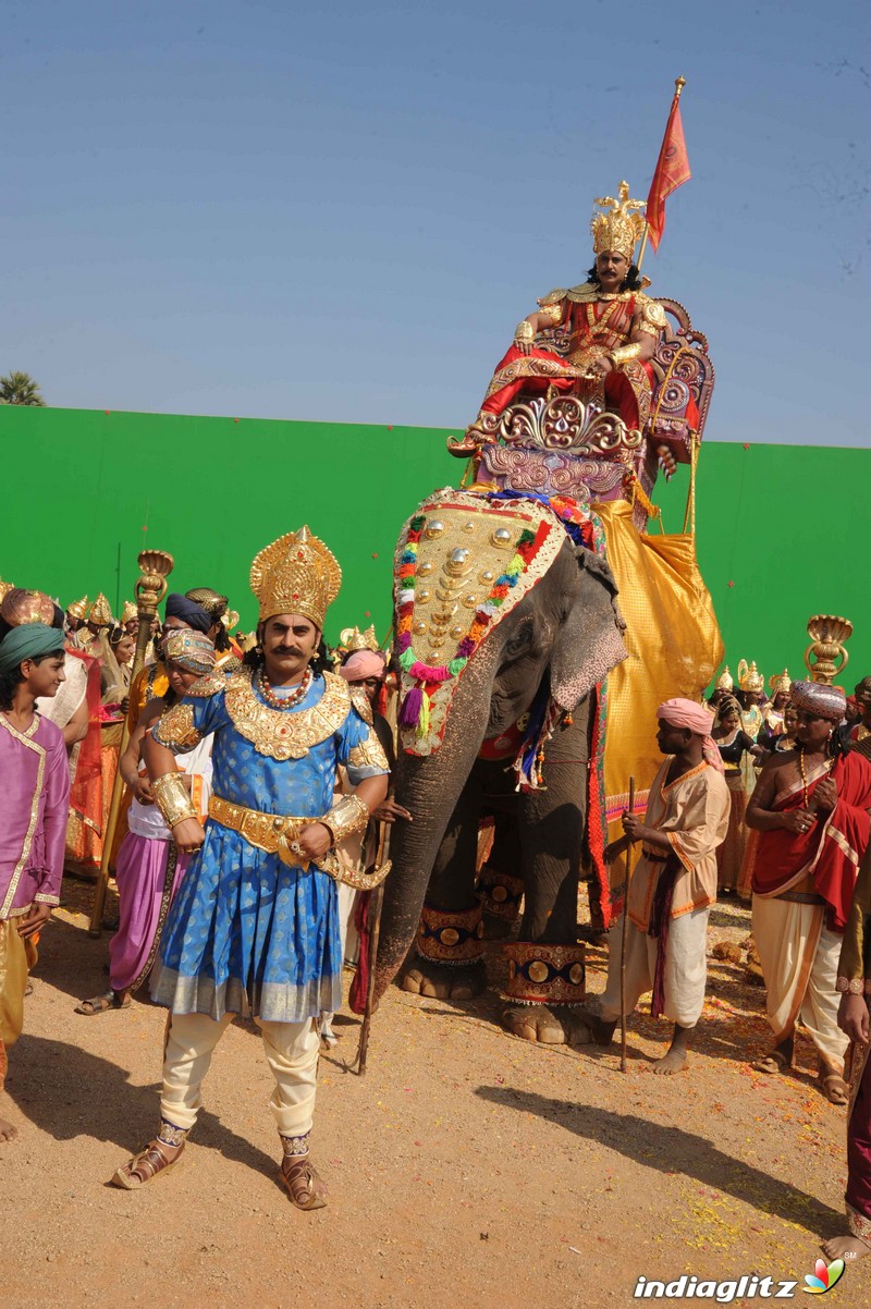 Muniratna Kurukshetra Shooting Ramoji Rao Film City Hyderabad