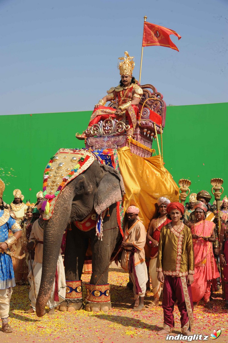 Muniratna Kurukshetra Shooting Ramoji Rao Film City Hyderabad