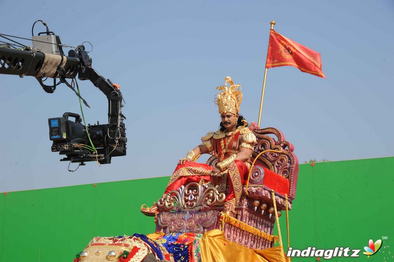 Muniratna Kurukshetra Shooting Ramoji Rao Film City Hyderabad