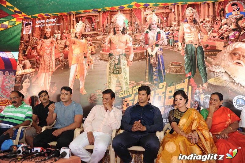 Muniratna Kurukshetra Shooting Ramoji Rao Film City Hyderabad