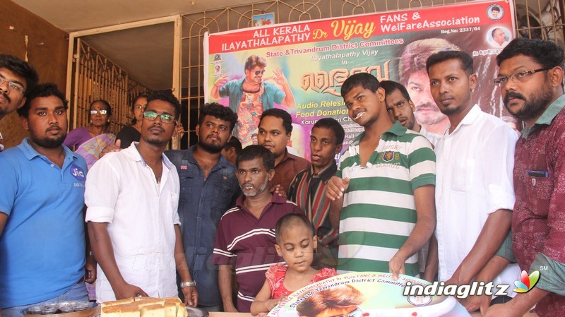 Bhairava Audio launch celebrated by Vijay fans with differently abled children