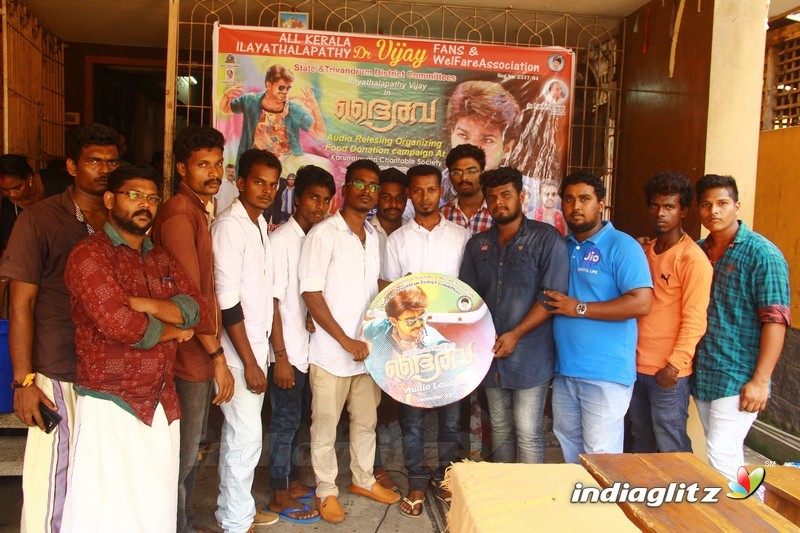 Bhairava Audio launch celebrated by Vijay fans with differently abled children