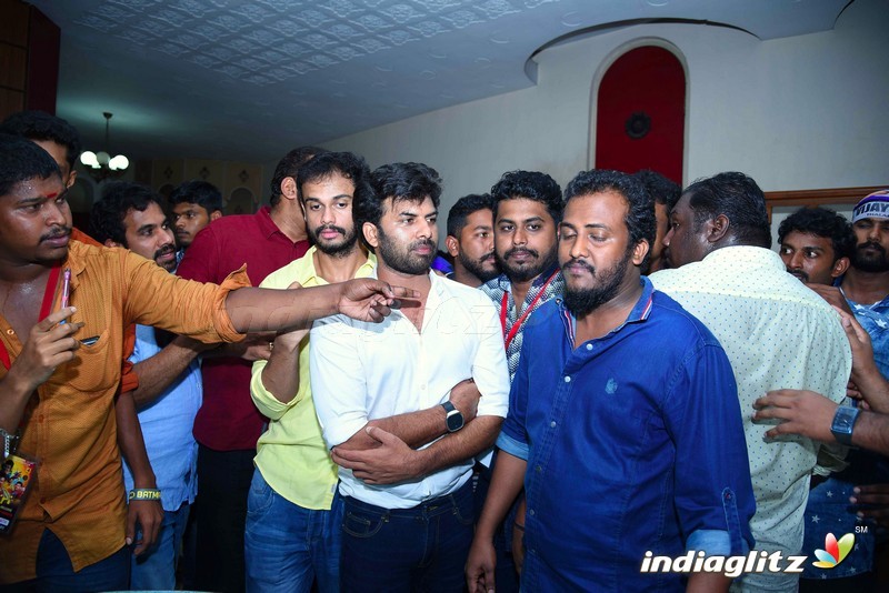 Sunny Wayne's New Movie Pokkiri Simon launch with Vijay fans