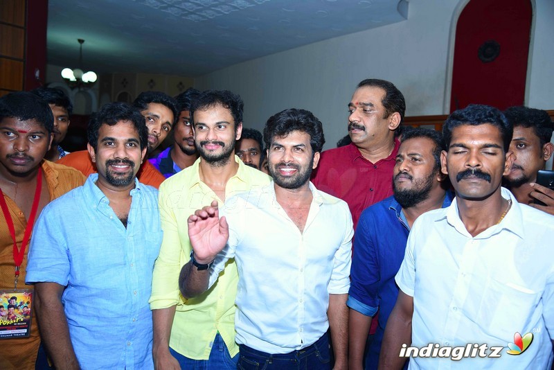 Sunny Wayne's New Movie Pokkiri Simon launch with Vijay fans