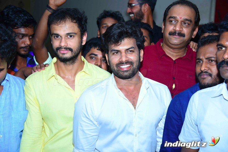 Sunny Wayne's New Movie Pokkiri Simon launch with Vijay fans