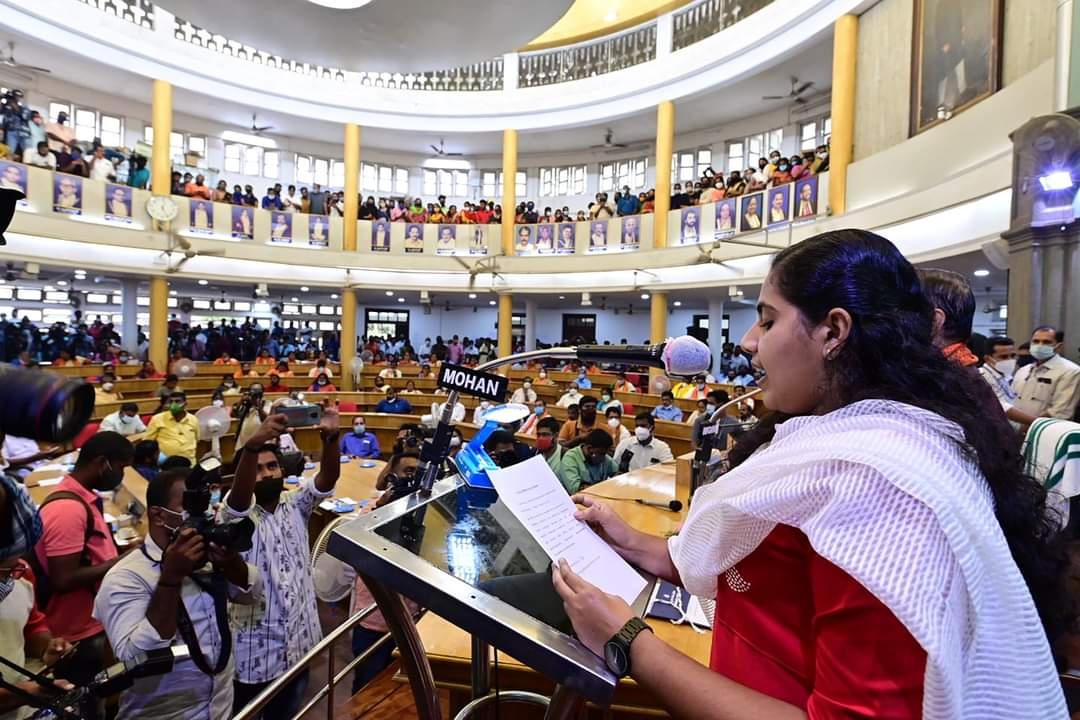 Kerala mayor 21 year old girl