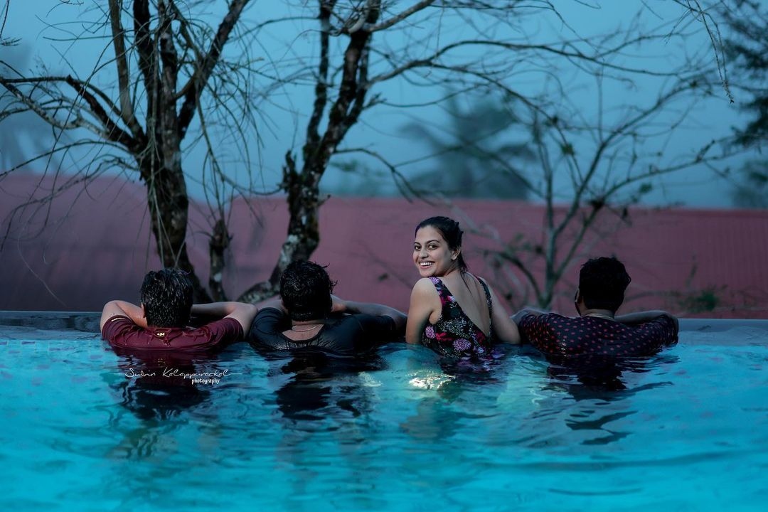 anusree swimming pool new pics