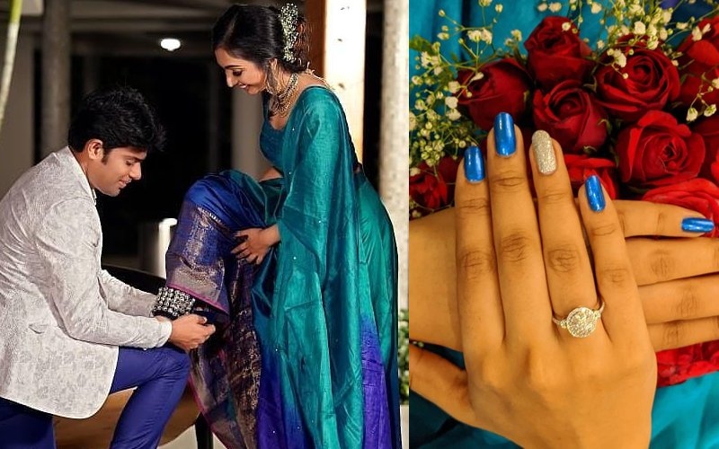 uthara unni engagement ring