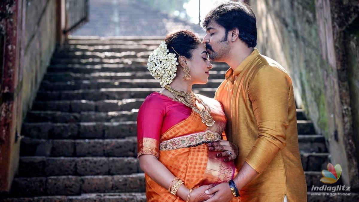 Pearle Maaney shares pics from her Valakapu ceremony