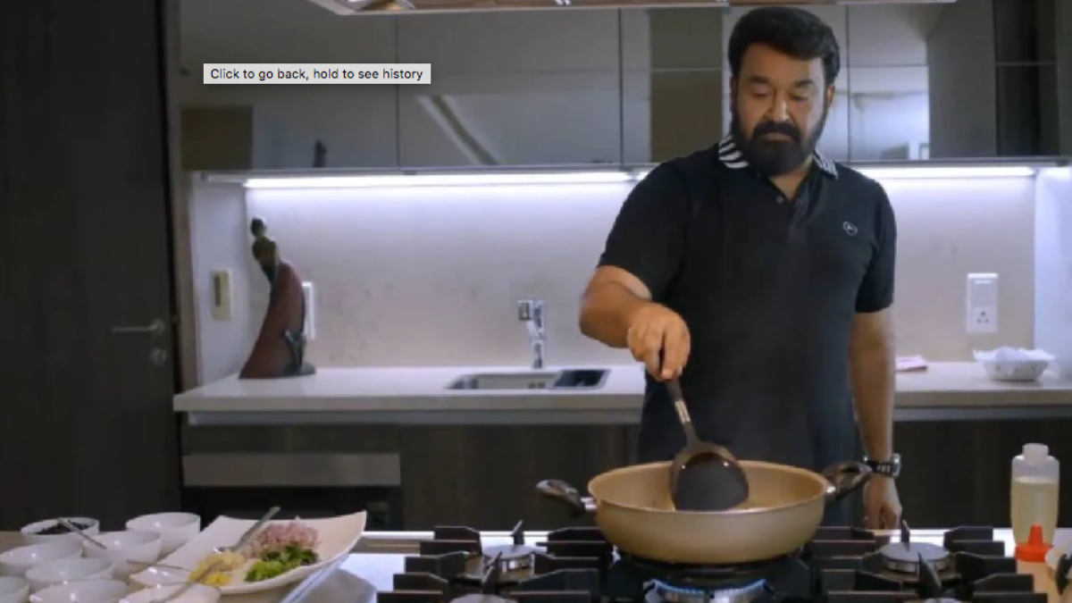 WATCH:  Mohanlal turns into a chef again; Shares special chicken recipe