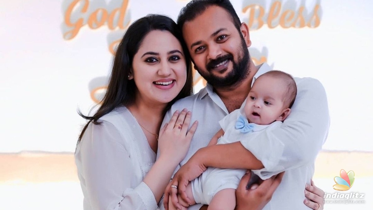 Watch: Miya George and husband celebrate wedding anniversary with their baby boy