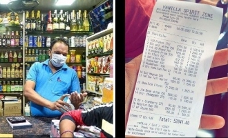 Liquor bill exceeding Rs 50k goes viral, seller booked!