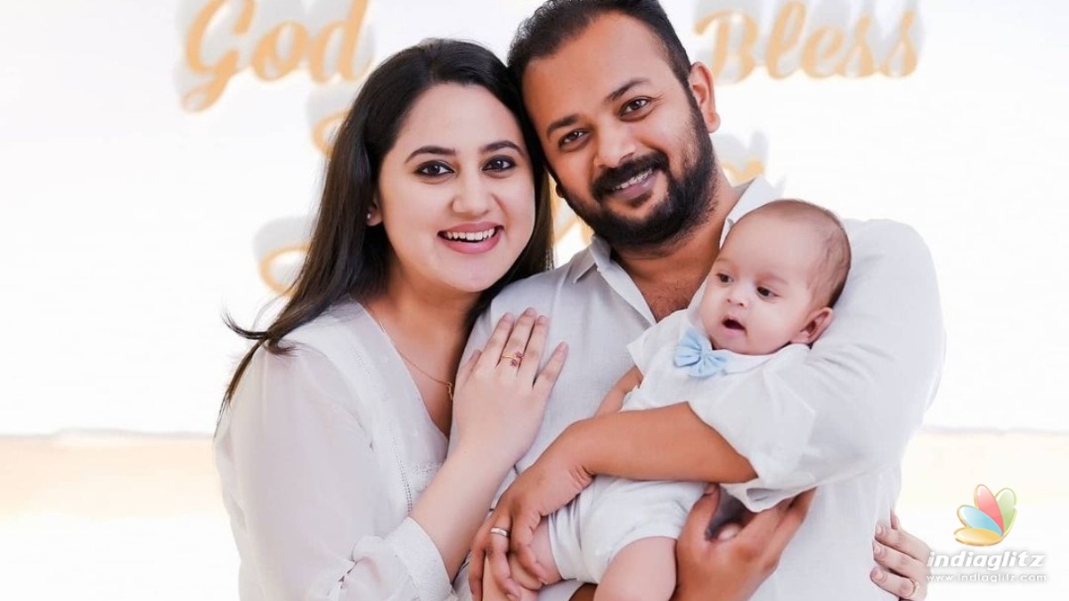 Actress Miya George shares pictures of her babys baptism ceremony