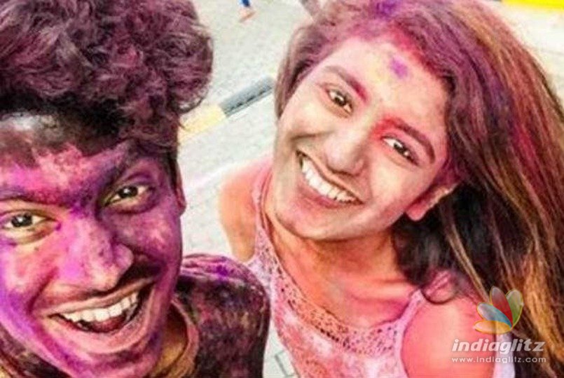 Priya Prakash Varrier and Roshan Abdul Rahoof celebrate Holi