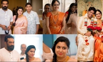 Celeb couple Samyuktha and Biju Menon shine at Utthara Unni's wedding