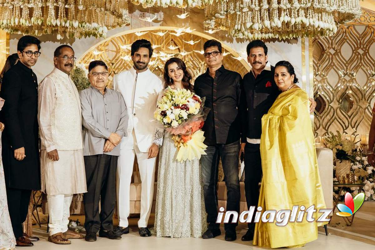 Aadhi Nikki Galrani Wedding Reception