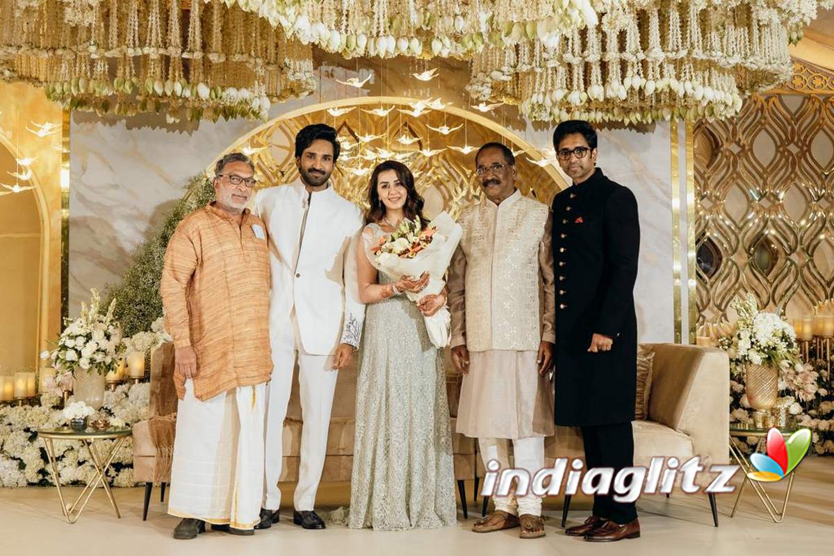 Aadhi Nikki Galrani Wedding Reception