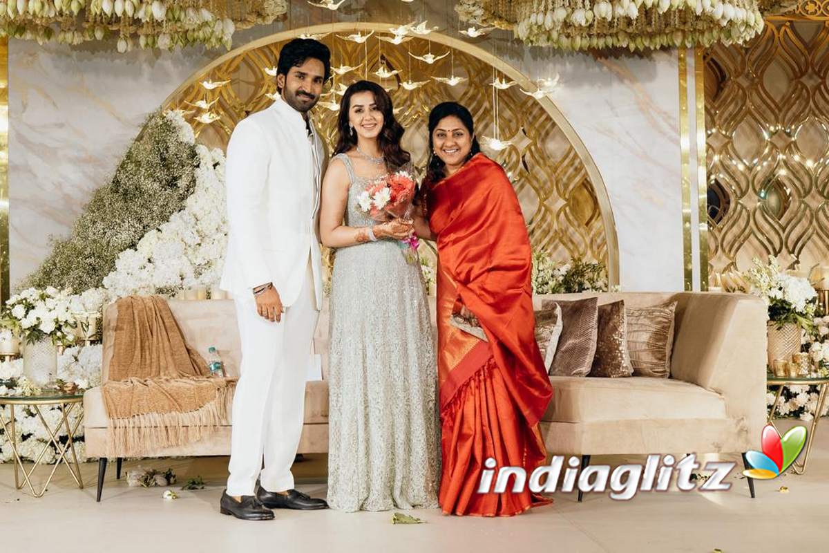 Aadhi Nikki Galrani Wedding Reception