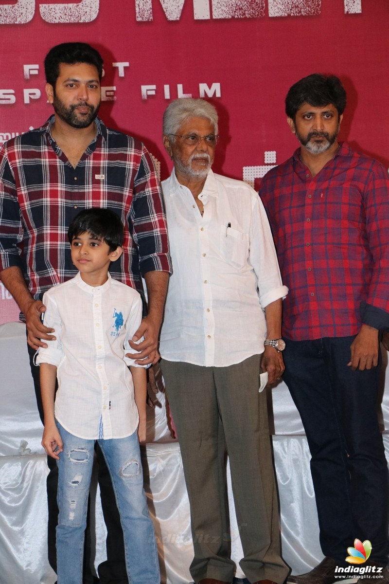 Jayam Ravi Son Aarav's Birthday Celebration in Tik Tik Tik Movie Success Meet