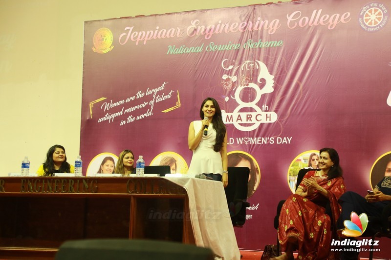 Andrea at Women's Day celebrations in Jeppiaar  Engineering college