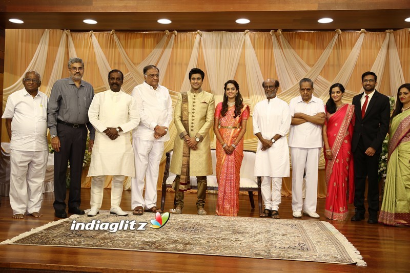 Superstar Rajinikanth At AVM Family Wedding Function