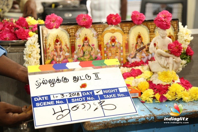 Santhanam Dhilluku Dhuddu 2 Movie Pooja