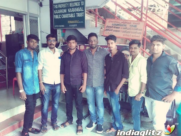 Dhanush birthday celebrated by fans at Kaakum Karangal Mylapore