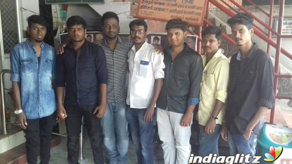 Dhanush birthday celebrated by fans at Kaakum Karangal Mylapore