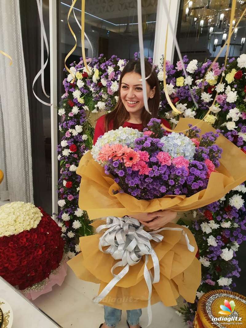 Hansika Celebrating her birthday with family and friends