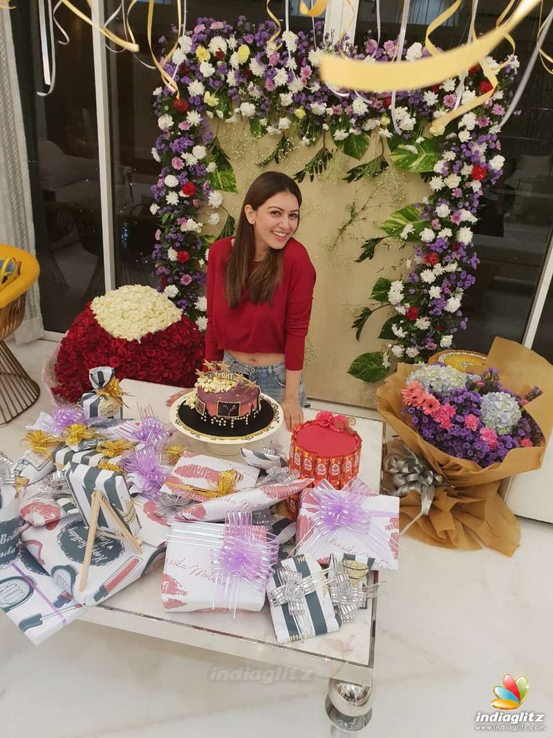 Hansika Celebrating her birthday with family and friends