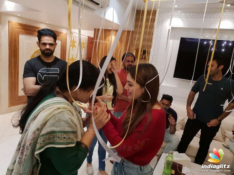 Hansika Celebrating her birthday with family and friends