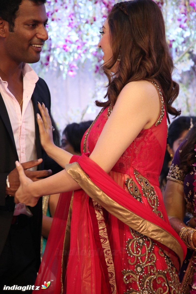 Hansika at Vishal's Sister Aishwarya Wedding Reception