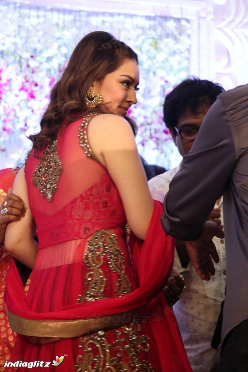 Hansika at Vishal's Sister Aishwarya Wedding Reception