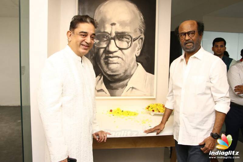 Kamal, Rajini & Mani Ratnam at the unveiling of K Balachander's statue