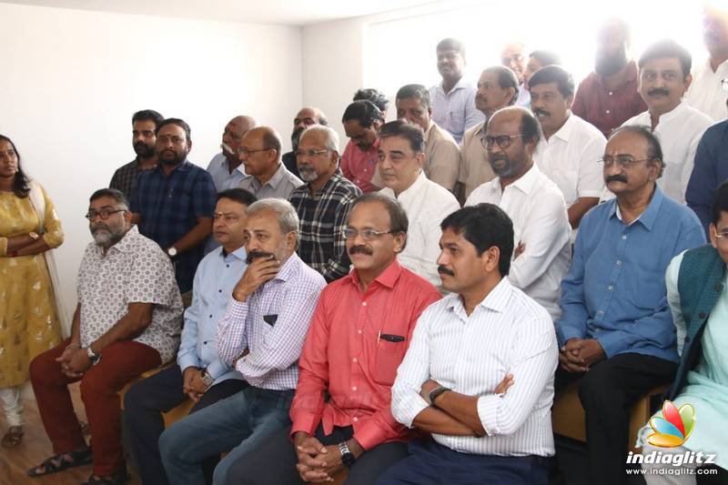 Kamal, Rajini & Mani Ratnam at the unveiling of K Balachander's statue